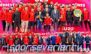 U20 Serbest Güreş Türkiye Şampiyonası 1.'si Kahramanmaraş Büyükşehir Belediyesi